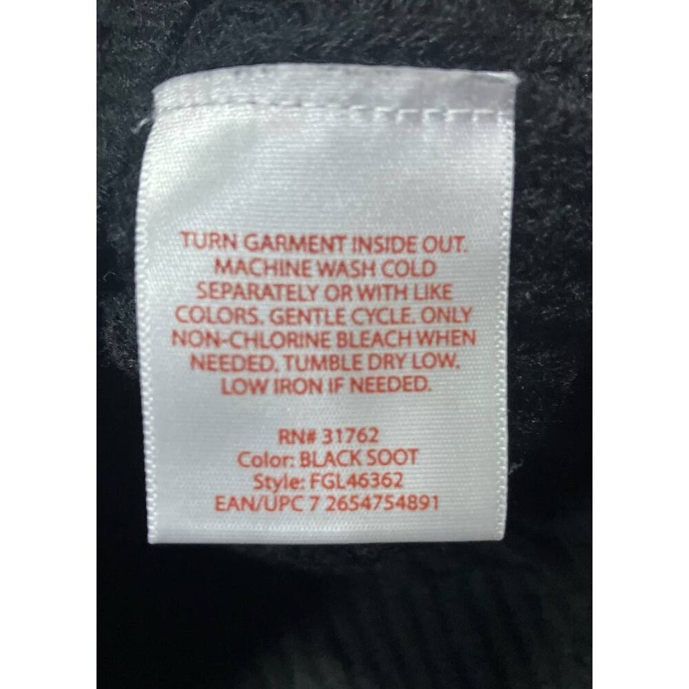 Faded Glory Women's Black V-Neck Ribbed Knit Pullover Sweater | Size L (12/14) - Picture 6 of 7
